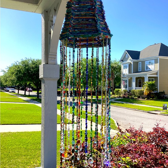 Hand Crafted Other - Handmade “Bahama Breeze” Porch/Lampshade Chandelier PLEASE SEE VIDEO